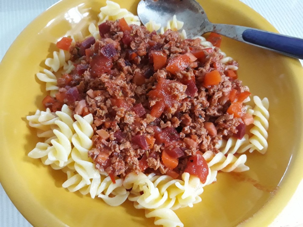 Bolognese aus Jackfrucht